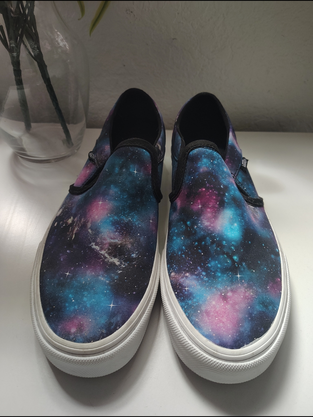Vans Galaxy Slip-On Sneakers - Blue & Pink